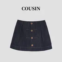 D.cousin 夏季韩版复古时尚休闲百搭短裙  3139