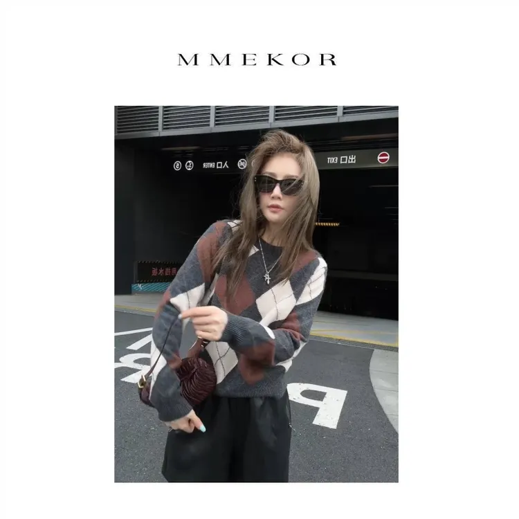 MMEKOR“日杂学院”毛衣 2025新款秋款活力常青藤百搭上衣 30578