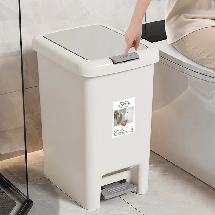 俏洁带盖垃圾桶轻奢高颜值客厅卧室厕所厨房宿舍按压脚踩收纳桶