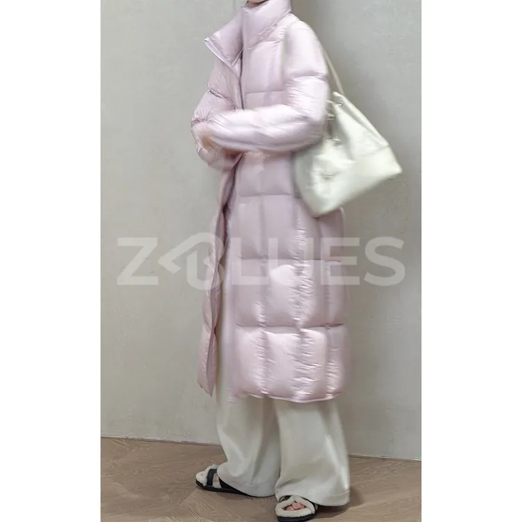 Z.blues【落樱季羽绒】95三星白鹅绒长款拉链羽绒服YZBQEYW007