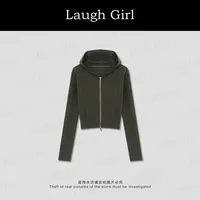 楚楚君 Laugh girl【活力无限】连帽线条修身双拉链外套WL531077J
