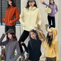 女修身型拉链常规款秋季短外套户外运动休闲时尚加绒