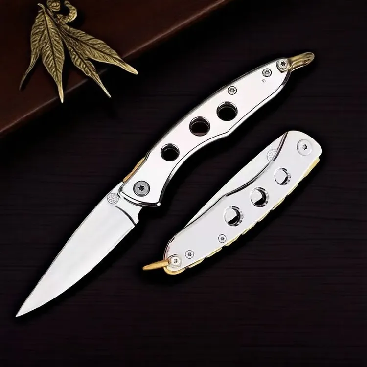 至尊骨家用折叠随身钥匙扣小刀水果刀全钢户外手把肉刀锋利快递刀