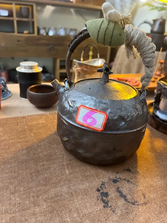 侘寂风紫铜煮水壶 泡茶壶 满容1200ml 茶周边  茶道  诺诺手作