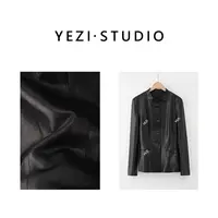 叶子定制【缪斯皮衣】沙漏腰星同款收腰显瘦绵羊皮皮衣25115402-2/2