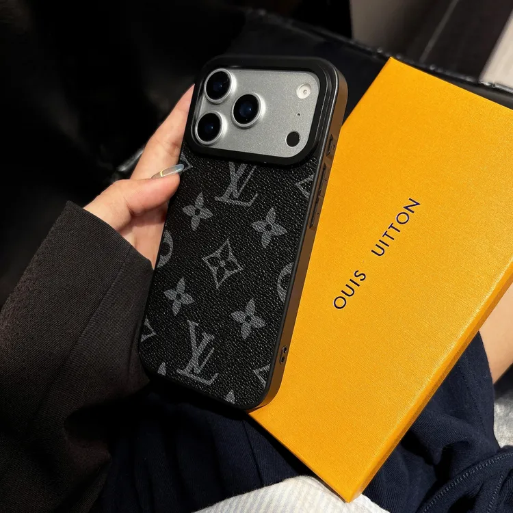 老花皮质苹果17promax手机壳16高级感15新款14潮牌13适用12男女11