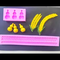 葫芦麦穗硅胶模具花勃勃中式蛋糕模具手工DIY工具