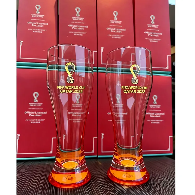 2022世界杯啤酒杯 400ml大容量 银币纪念款 家用聚会观赛神器