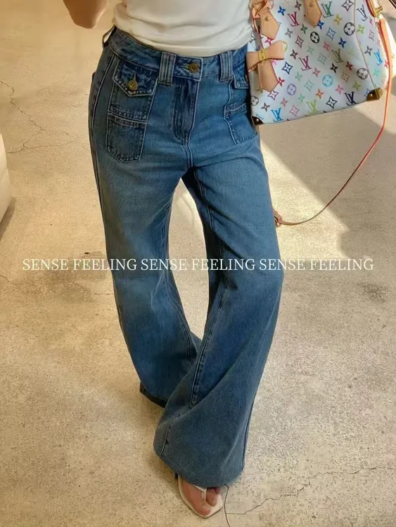 SENSE新款 很洋气的微喇牛仔裤