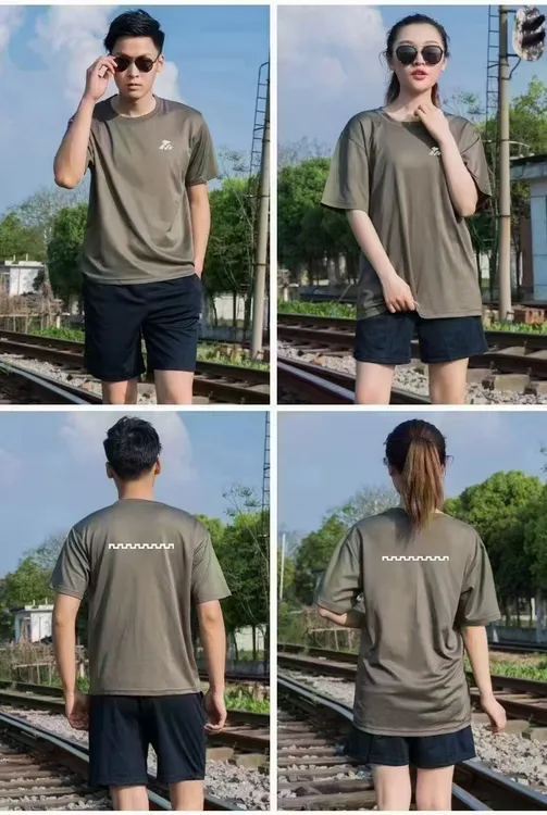 新版反光体能服套装短衣短裤运动套装