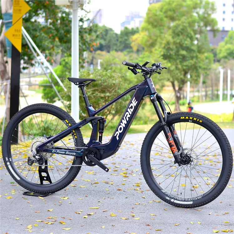 碳纤维软尾电助力山地车E-BIKE越野AM速降八方电机豹威达POWRIDE