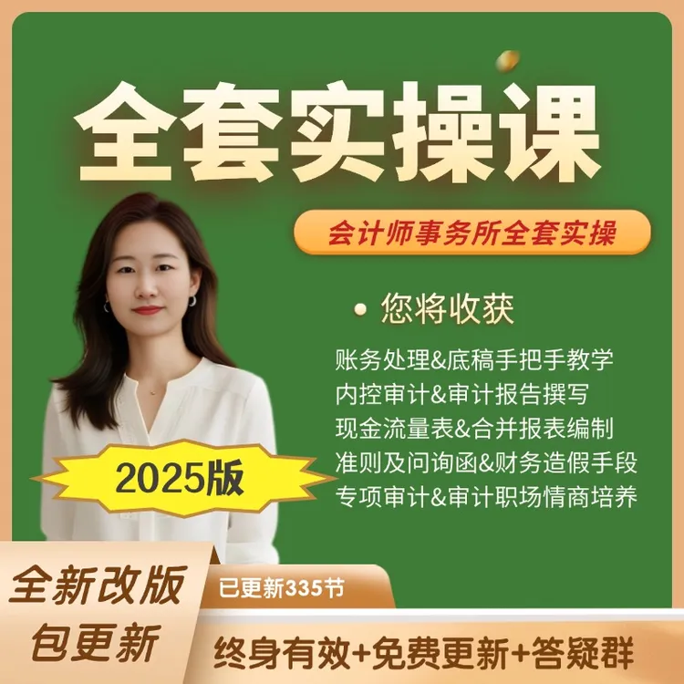 全套零基础会计师事务所实操课审计2025基础进阶专项课【安卓专拍】