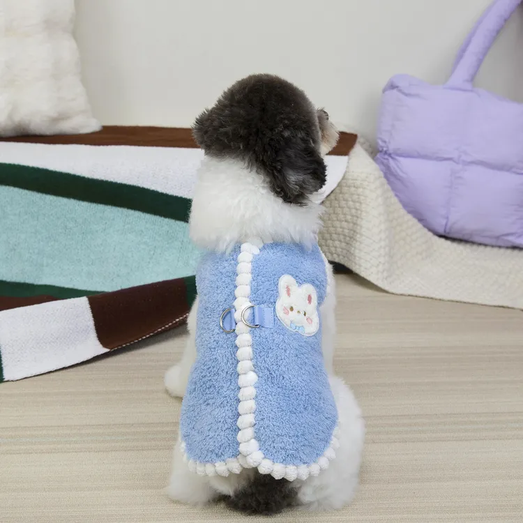 2025宠物狗狗猫咪秋冬保暖舒适新款雪尼尔绒背心