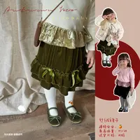 NIMO【丝绒手记】韩版秋款琥珀系宝宝可爱时尚复古时尚百搭休闲半裙