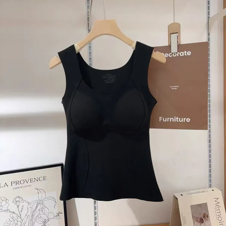        羊毛加桑蚕丝加绒保暖修身 背心