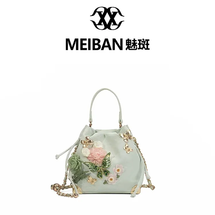 魅斑夏日小清新设计师原创手作新中式单肩包手提包国风女士包包