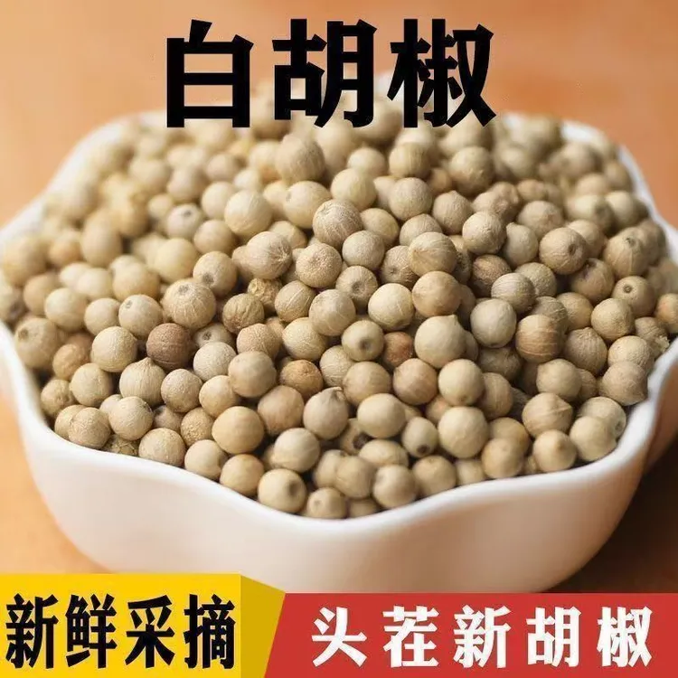 海南自种胡椒白胡椒粒纯天然无添加无熏硫无漂白去腥增香提鲜必备