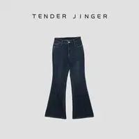 Tender Jinger【黑标】修身显瘦加绒微喇牛仔裤T54YON277X
