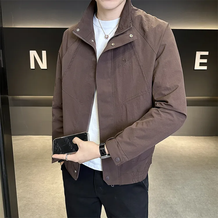 2025秋季新款男士立领夹克潮流百搭时尚工装外套休闲帅气上衣服男