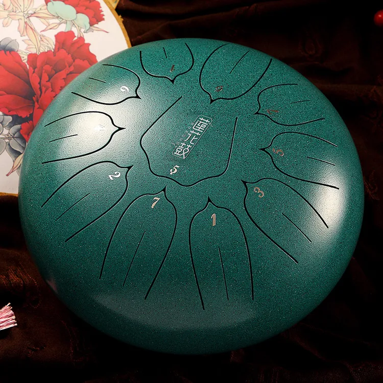 华蜀莲花11音10寸D调空灵鼓碳钢材质儿童小学入门