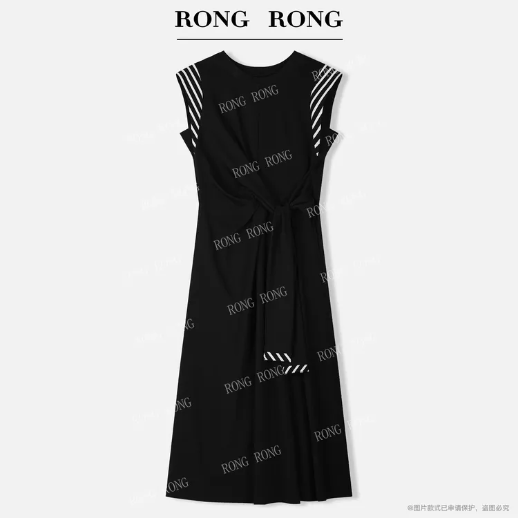 溶溶【赋诗寄夏】RONGRONG 莱赛尔混纺系带显瘦气质连衣裙ZGC6L1881