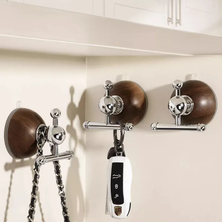 兼至中古风吸盘浴室挂钩免打孔强力承重挂衣钩粘钩无痕毛巾挂架