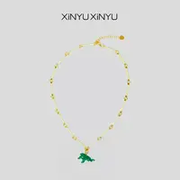 铜合金项链 精致小象拼接杆链接设计项链 XL381 气质 时尚 小众