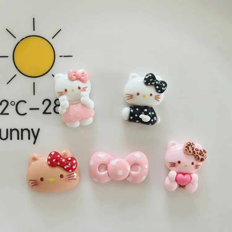 Kitty美拉德蝴蝶结猫咪3D立体水杯贴纸中控显示屏贴电动车车载贴