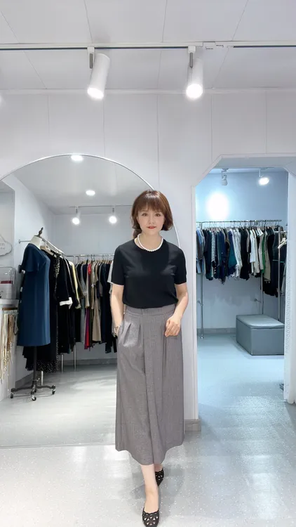 高端特垂特凉快8分裙裤