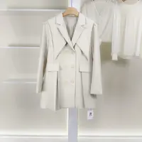 麦迪尚品【夕Y】50909586 双排扣西装外套春秋女装品牌专柜撤柜