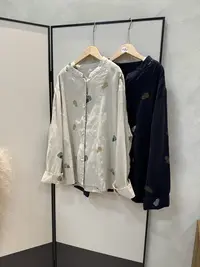 落寞莉 【重工刺绣】雨露亚麻刺绣葫芦立领开衫