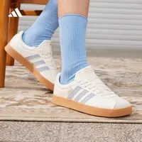 阿迪达斯官方 T头鞋 VL COURT 2.0复古休闲板鞋德训鞋男女 JR8309