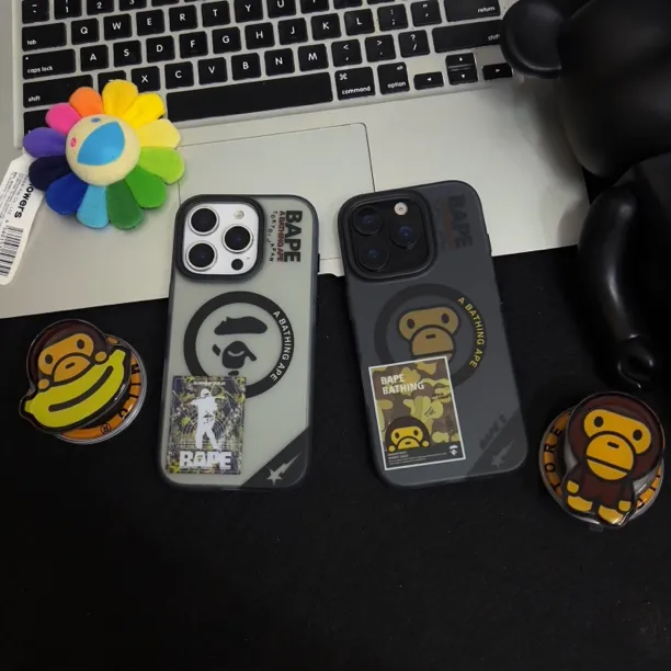 潮牌猿人猴磁吸适用iphone17promax全壳磨砂15/16pro苹果17手机壳