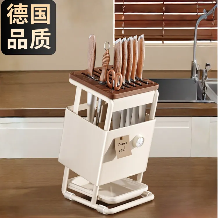 刀架置物架中古风2025新款刀具菜刀多功能筷子笼一体放置架收纳