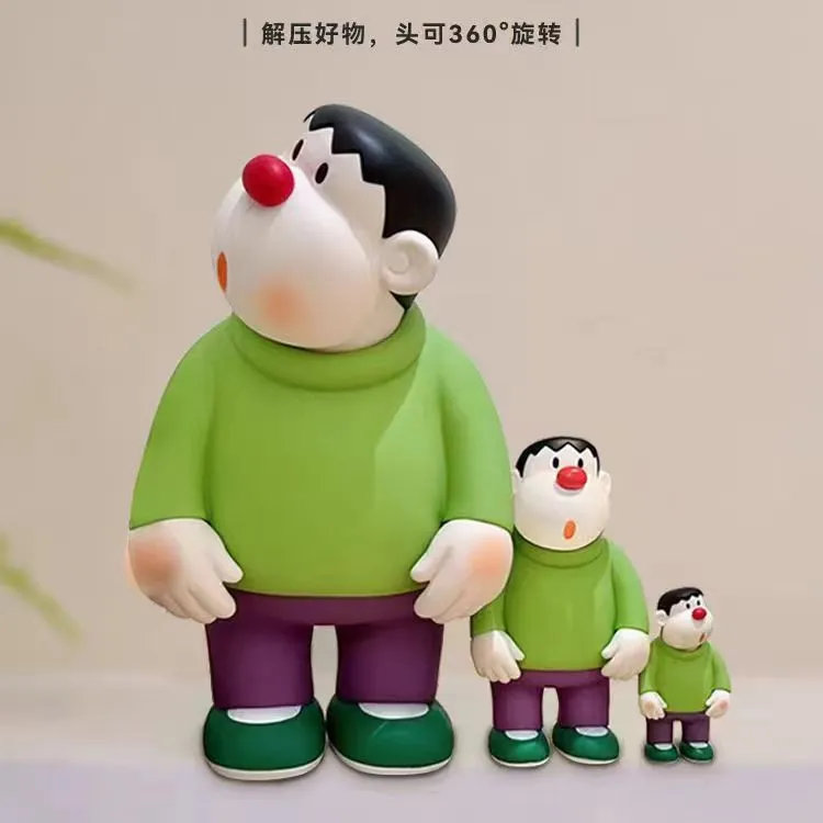手办胖虎摆件办公桌桌面客厅饰品公仔玄关装饰品呆萌车载解压摆件