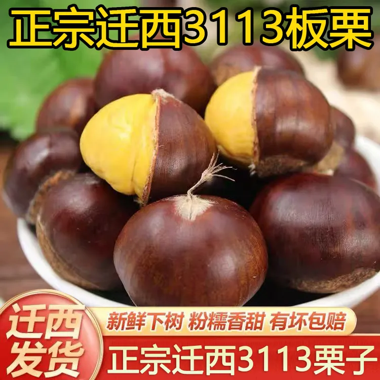 【越放越甜】2026年正宗河北迁西3113板栗新鲜现摘现发3斤/5斤商品图