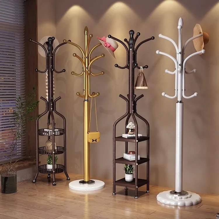 衣帽架简约大理石现代家用晾衣架落地卧室挂衣架室内立式衣服架子