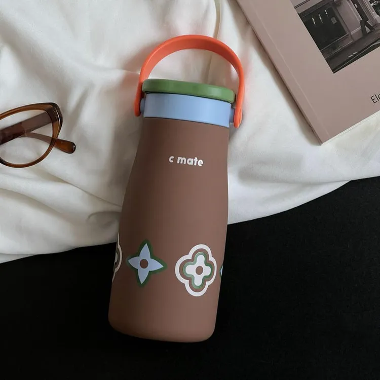 2025新款水杯316陶瓷内胆保温杯女高颜值吸管杯咖啡杯外出便携杯