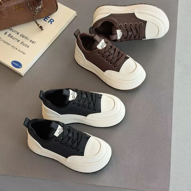 姬纯希慕纯羽品牌加绒厚底小白鞋板鞋秋冬新款增高舒适百搭潮流鞋