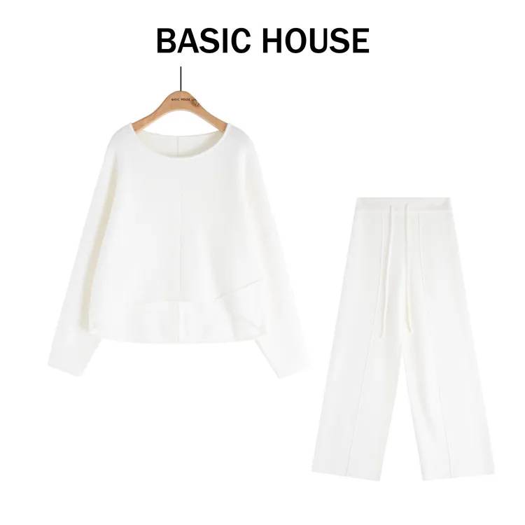 Basic House/百家好新款百搭气质轻奢时尚套装B1385B50O42