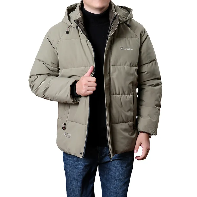 可脱卸帽连帽男保暖棉袄时尚韩版休闲棉衣加厚短款冬季棉服