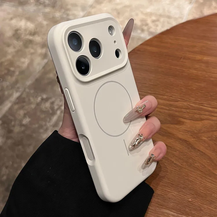 适用苹果17磁吸液态硅胶iphone17promax亲肤手感16全包相机按键15