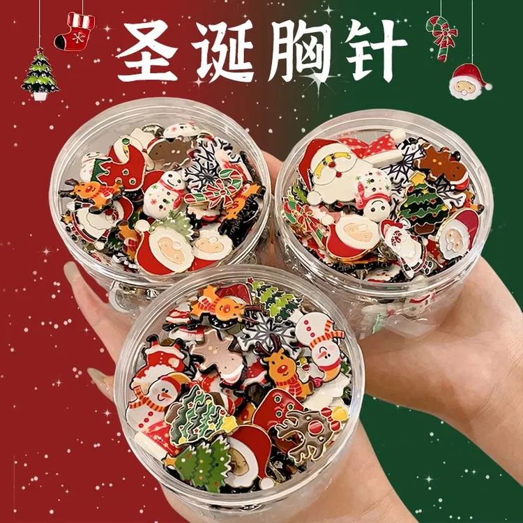 合金亚克力胸针 2024新款圣诞节胸针氛围感拍照装饰别针衣服配饰