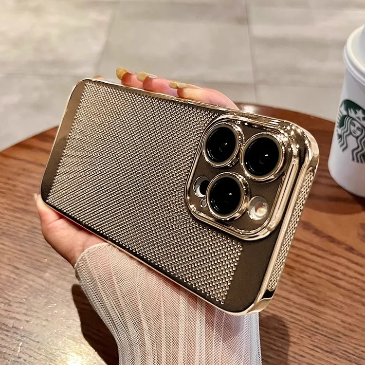 全包带镜头膜适用iPhone16手机壳苹果15ProMax透气散热14夏日新款