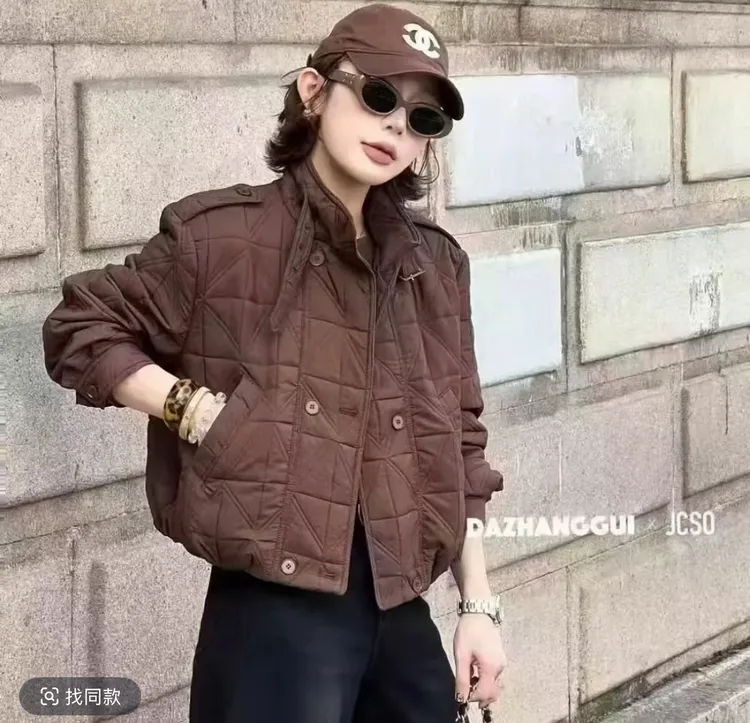 8120秋冬新品时尚显瘦气质网红韩版女神韩版短款棉服休闲外套