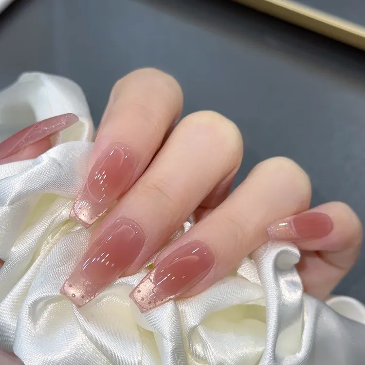 粉KT 纯手工定制穿戴甲美甲成品美甲贴片10片