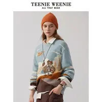 TeenieWeenie小熊卡通毛衣24休闲保暖软糯加厚毛衫女TTKW244T03T