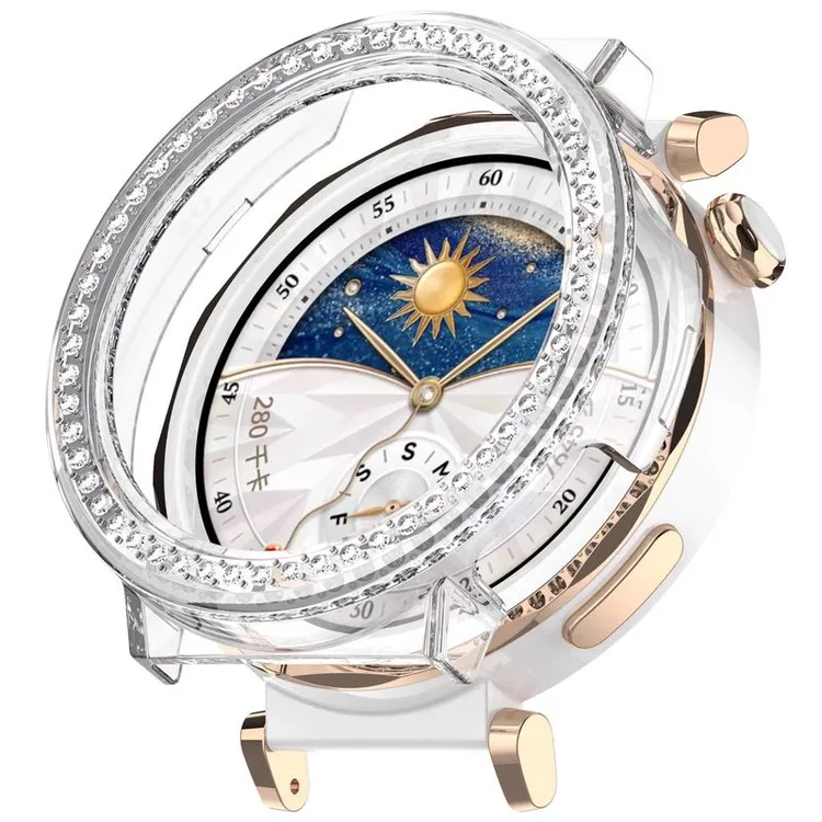 适用于华为手表gt6/gt5pro/gt4保护壳镶钻镂空保护套watch41表壳