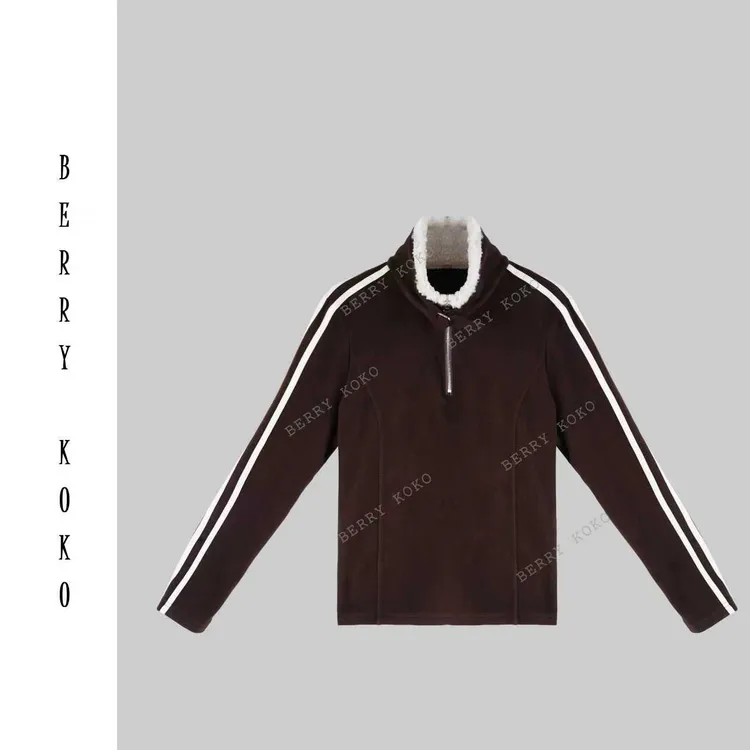 【MISSKO】秋冬加绒复古立领“毛毛”领高弹显瘦卫衣（欢姐自留）T48