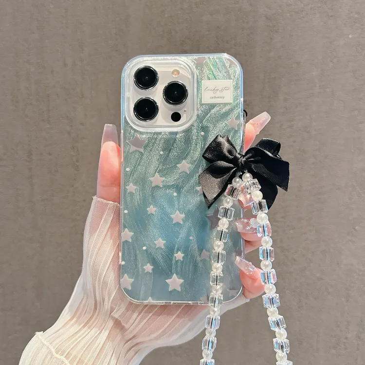 ins羽纱少女心适用苹果16华为vivo小米OPPO星星iPhone15/14手机壳